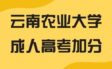 2024年云南農業大學成人高考報名有加分嗎？